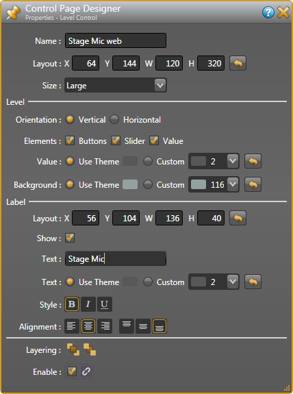 Web control properties