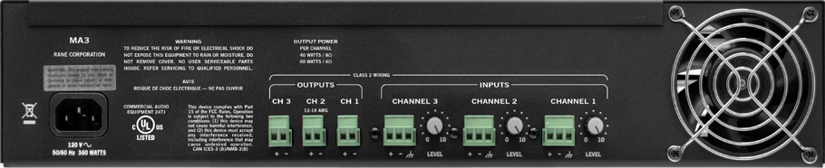 MA3 Multichannel Amplifier