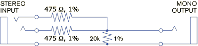 Stereo-to-Mono Summing Box