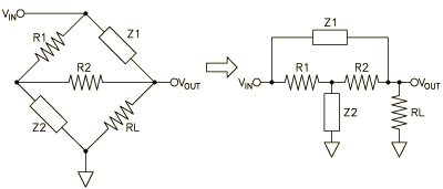 Wheatstone bridge to bridged-T equalizer re-drawing