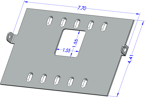 DR6 Wall Plate Dimensions