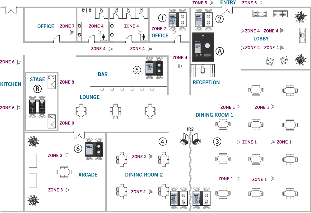 Hotel floor plan for HAL2