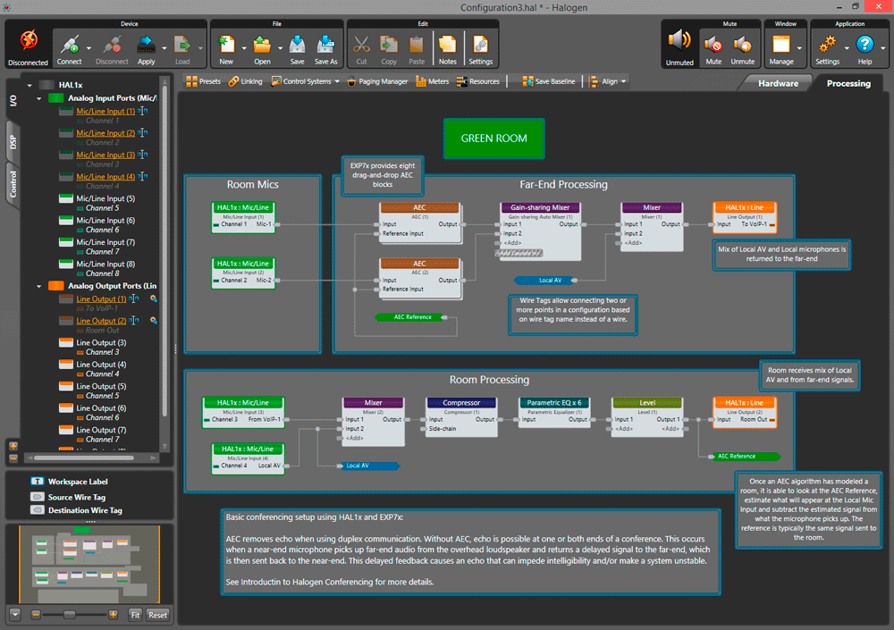 Halogen AEC Processing Workspace