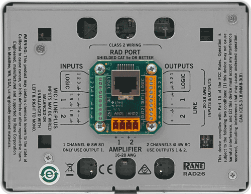 RAD26 rear panel